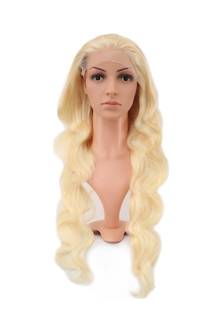 Gerçek Front Lace Dalgalı Platin Tül Peruk - 80-85cm