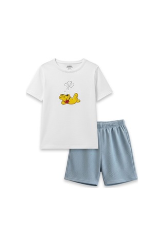 Harıbo Haribo Lisanslı Ayıcık Baskılı Şortlu Pijama Takımı Mavi