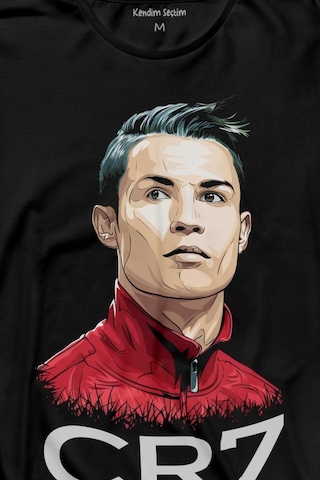 Cr7 Cristiano Ronaldo Manchester United Uzun Kollu Tişört Baskılı T-shirt 001