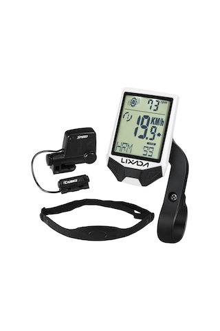 Lixada-bisiklet Kablosuz Bilgisayar İle Kalp Hızı Sensörü Y13401w Beyaz