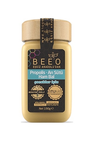 Bee'o Çocuklar İçin Propolis Arı Sütü Ham Bal Karışımı 190 G