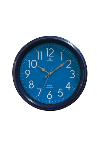 Eastar E3334 Modern Londra Mavisi Sessiz Duvar Saati Mavi