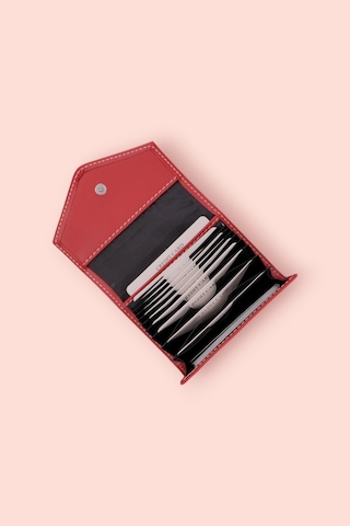 Modica Paris - Vegan Deri Akordiyon Kartlık Cüzdan Şıklık Ve Fonksiyonun Buluştuğu Kusursuz Tasarım Kırmızı