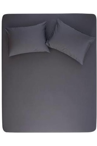 Clasy Tek Kişilik %100 Pamuk Ranforce Lastikli Çarşaf Seti 100 X 200 Antrasit