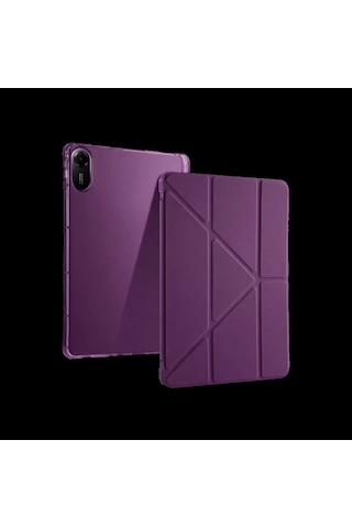 Xiaomi Redmi Pad 2 Kalemlikli Mars Tablet Kılıfı - Mürdüm Klasik