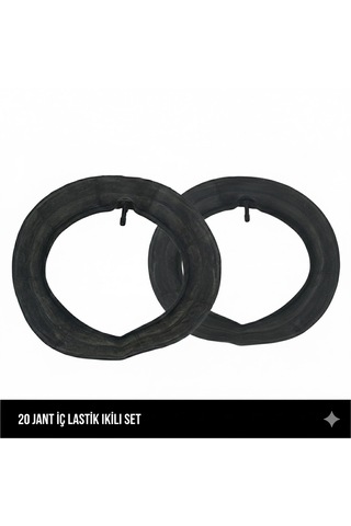 Güçlü Bisikletmotosiklet 20 Jant İç Lastik 2'li Set - 20x1.75 / 2.125 Uyumlu - Oto Kalın Sibop 2 Adet Bisiklet İç Lastiği