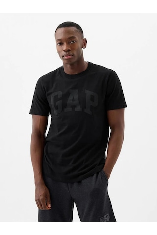 Gap 856659010 V-everyday Soft Basic Logo T Erkek Tişört Siyah