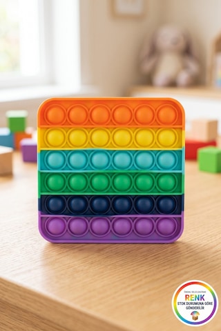 Pop It Duyusal Zeka Oyuncağı Kare Kabarcık Patlatma Stres Rahatlatıcı Fidget Oyuncak 12x12 Cm