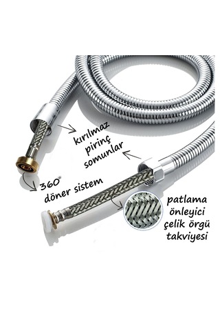 Yapıtaşı Yt261 Limon Banyo Duş Seti Butonlu 3fonksiyonlu Krom