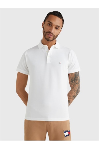 Tommy Hilfiger Core 1985 Slım Polo Erkek Beyaz T-shirt - Mw0mw17771
