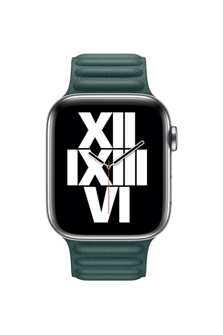 Microsonic Apple Uyumlu Watch Series 8 45 MM Kordon Leather Link Band