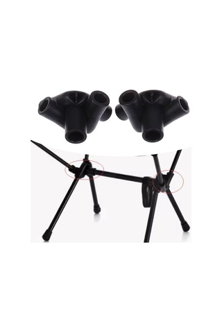 Dolıty 2 Adet Kamp Sandalyesi Bağlantı Parçaları Plaj 13-mm Siyah Çok Renkli