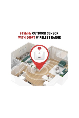 Thermopro Tx-2b 915mhz Ek Nem Sensörü Uydurma Dış Mekan Su Geçirmez Verici, İç Mekan Dış Mekan Termometresi İç