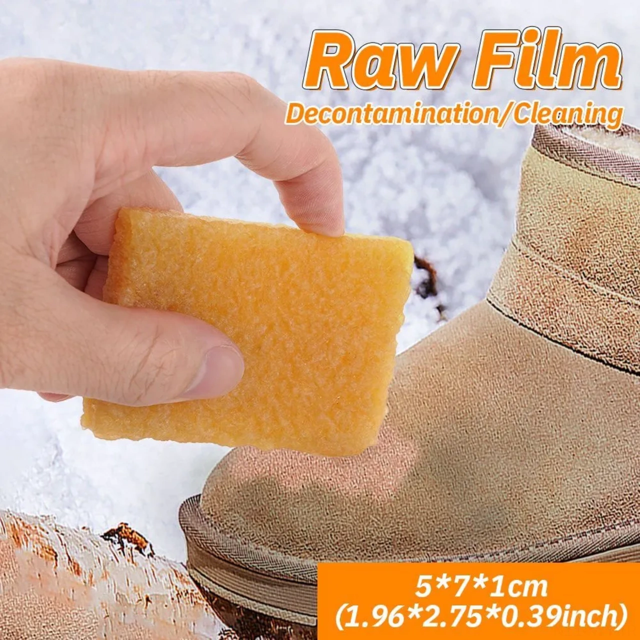 Yaleker Doğal Kauçuk Temizleme Silgi - Deri, Pu Ve Deri Ürünleri İçin Kauçuk Tahta, Yapışkan Ve Kirlik Temizleyici, Yeniden Kullanılabilir, 7x5 Cm Sarı