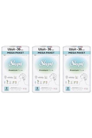 Bio Natural Premium Plus Ped Mega Paket Uzun 36x3 108 Adet