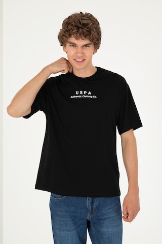 U.S. Polo Assn. Erkek Comfort Fit Bisiklet Yaka Siyah Tişört 50294322-VR046