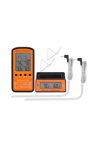 Sones Kablosuz Uzaktan Barbekü Termometresi Çift Prob Dijital Pişirme Et Gıda Fırın Termometresi