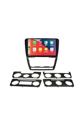 Aln Skoda Octavia 2007-2012 Siyah 6gb Ram 128gb Hafıza 8 Çekirdek Carplay Android Multimedya 9"