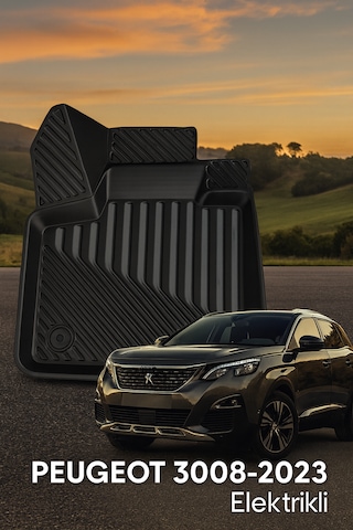 Peugeot 3008 2016 2023 Uyumlu 3d Havuzlu Oto Paspas Premium
