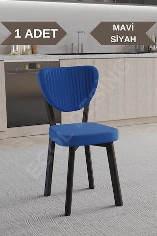 Faymend 1 Adet Elma Model Mutfak Sandalyesi Salon Sandalyesi Yemek Sandalyesi Cafe Restaurant Sandalyesi Mavi