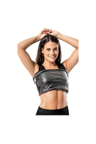 Sh Mağazacılık Unisex Korse Takım Termal Sauna Spor Korse Tayt Ve Atlet Takımı Siyah