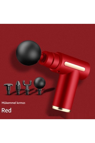 Jian Fan Elektrikli Fasya Tabancasımini Ev İterşimi Rahatlamak Kasıllı Servikal Masaj Mini Masaj Tabancasıkırmızı Kırmızı