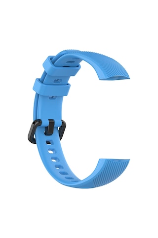 Hangfox Huawei Honor Band 4/5 İçin Silikon Su Geçirmez Değiştirilebilir Kordon - Mavi Çok Renkli