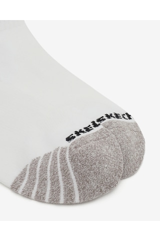 Skechers 3'lü Unisex Yarım Taban Destekli Low Cut Çorap Unisex Beyaz Çorap S119433-107 Beyaz