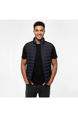 Only & Sons Only&sons Brody Quilt Erkek Lacivert Dik Yaka Yelek Lacivert