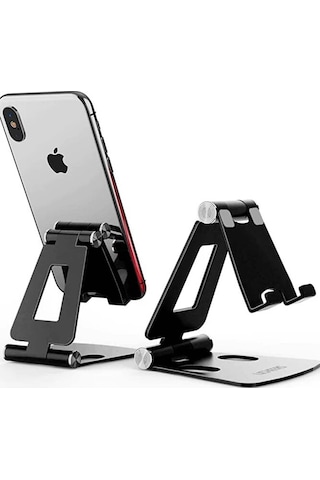 Masaüstü Metal Tablet Ve Telefon Tutucu Stand Katlanabilir 270 H