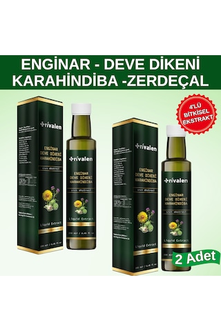 Rivalen Enginar - Deve Dikeni - Karahindiba Bitkisel Sıvı Eki 250 Ml X 2 Adet