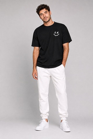 Nevermind Sevgili Kombini Smiley Baskılı Çift Tişört Oversize Unisex %100 P Çok Renkli