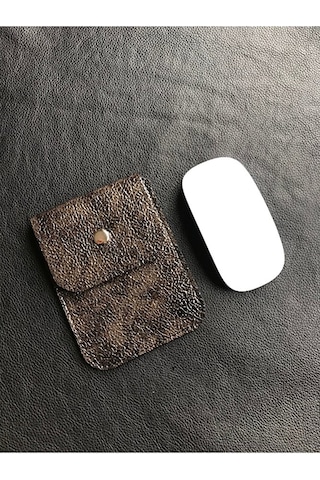 Magic Mouse Kılıfı Apple Uyumlu Hakiki Deri Çıtçıtlı Kapama Tablet Kılıfı