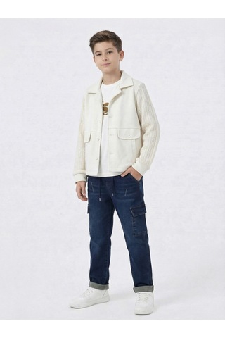 Xo Kids Erkek Çocuk 3lü Alt Üst Takım 11-14 Yaş 14213 Ekru