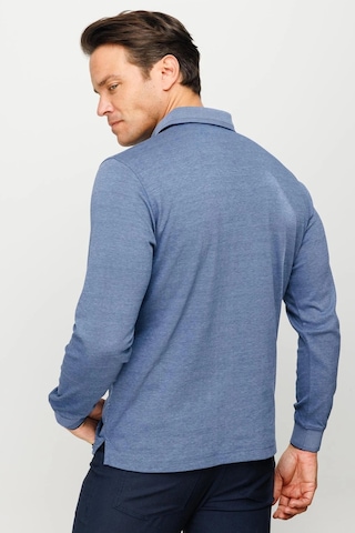 Desen Triko Erkek Polo Yaka Desenli Uzun Kollu Sweatshirt Lacivert Lacivert