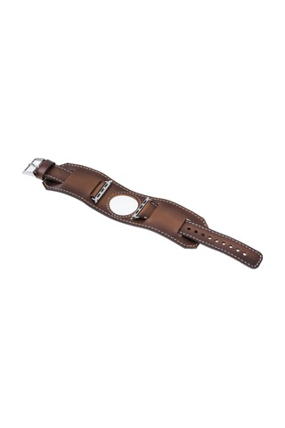 Toyigoo Toyigoo Apple Watch Uyumlu Deri Kordon 38-40-41mm Cuff Taba