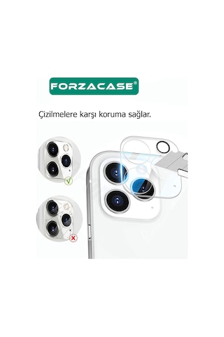 Forzacase Apple Uyumlu iPhone 16 Pro İle Kamera Lens Koruyucu Cam Filmi - Fc378 Renksiz