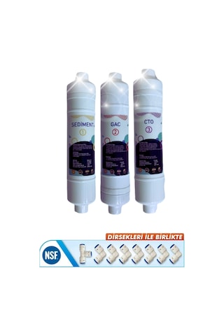 3lü Kapalı Kasa Su Arıtma Cihazı Filtre Seti 6 Aylık Set