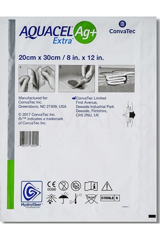 Convatec Aquacel Ag Plus Alginate Extra Gümüşlü Yara Örtüsü 20 x 30 CM