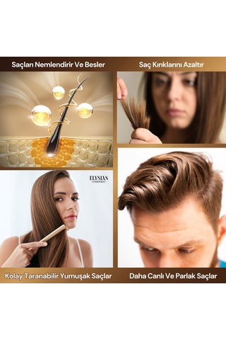 Elysian Essence Organik Argan & Jojoba Şampuanı 3 Adet - Copper Peptidli Saç Bakımı - Kırılma Karşıtı 300 Ml Tüm Saç Tipleri Tüm Saç Tipleri
