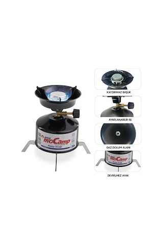 Ebitda Kamp Ocağı Seti Kırmızı-siyah - Hafif Ve Taşınabilir Kamp Pişirme Aleti Kırmızı - Siyah