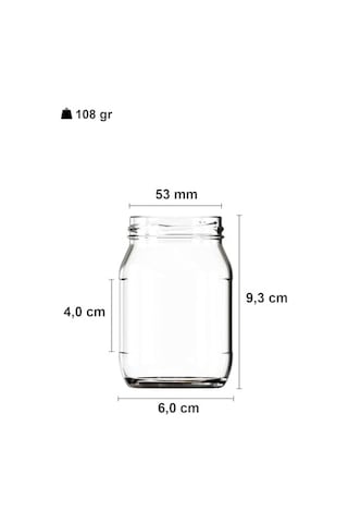 190 Ml Şeffaf Kavanoz 190 Cc Konserve Metal Kapaklı Cam Kavanoz 6 Adet Açık Kahverengi