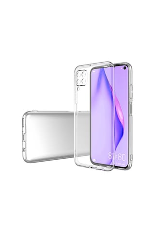 Huawei P40 Lite Kılıf Lüx Şeffaf Kamera Lens Korumalı Silikon Kılıf