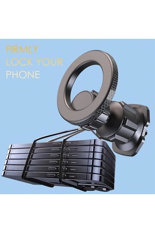 Primepickings Black Güçlü Manyetik Araç Telefon Tutucu Evrensel İphone Uyumlu 16 Pro 15 14 13 12 Ve Tüm Akıllı Telefonlar İçin