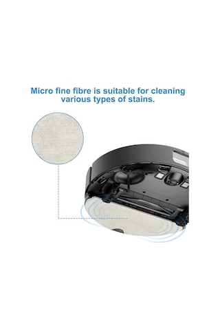 D10s, D10s Pro, D9 Max, F9 Pro Robot Süpürge İçin 4'lü Yedek Paspas Pedi, Yıkanabilir, Yeniden Kullanılabilir