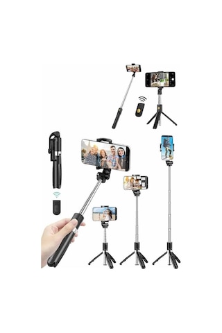 Cep Telefonu Tripod Standı Manyetik Selfie Sopa Bluetooth Uzaktan Kumandalı