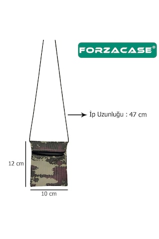 Forzacase Tek Cep Fermuarlı İpli Boyuna Asmalı Asker Cüzdanı 12 Cm - Fc613 Yeşil
