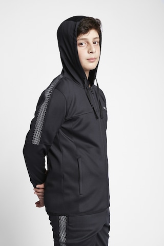 Lescon Siyah Çocuk Fermuarlı Kapüşonlu Sweatshirt 23b-3109