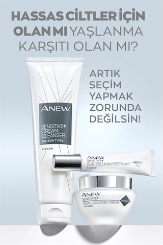 Avon Anew Sensitive Hassas Ciltlere Özel İkili Kolajen Göz Kremi 15 ML
