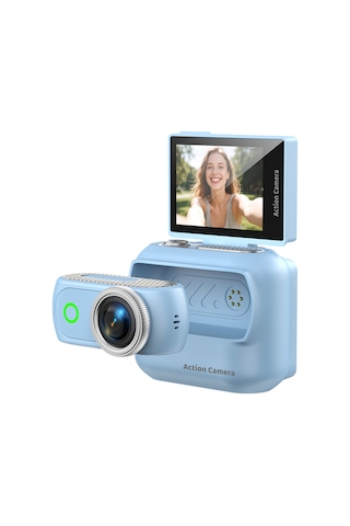 Lk-018 Vlog Kamera 48mp Aksiyon Kamerası Katlanabilir Ekranlı 4k Full Hd Dijital Kamera Video Ve Mini Fotograf Makinesi Wifi Ve Manyetik Klipsli